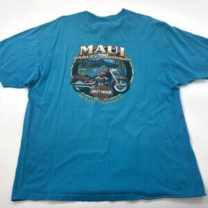 Vintage Harley Davidson Honolulu T Shirt Mens 2XL Maui Hawaii Biker Eagle Flaws
